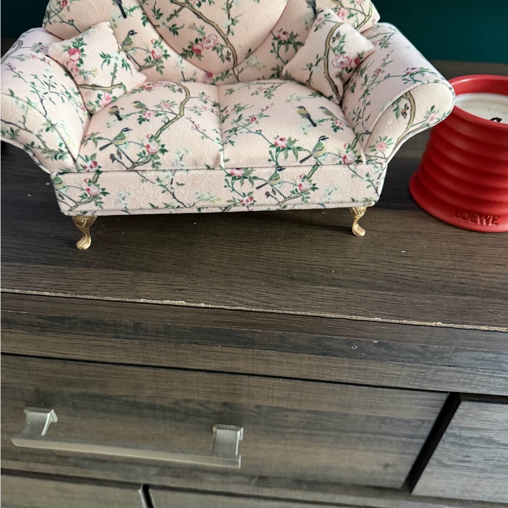 Floral Miniature Sofa Decor